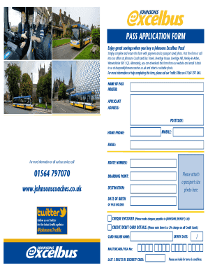 Johnsons Excelbus Pass Application Form