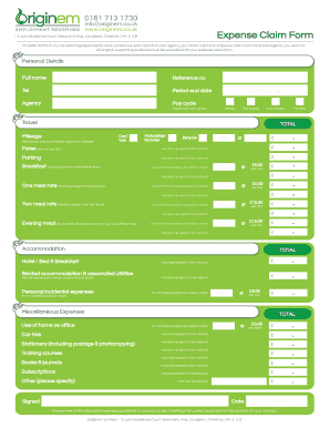 Expense Claim Form