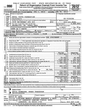IRS Form 990 2012