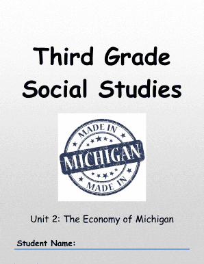 3rd Grade Michigan Economy Study Unit