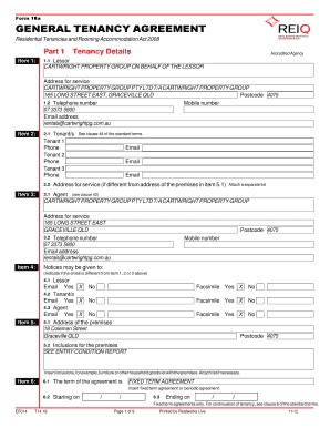 Queensland Residential Tenancy Agreement