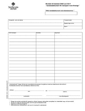 Swedish Transport Document Attachment