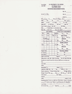 Water Discharge Measurement Notes