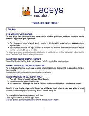 Financial Disclosure Booklet