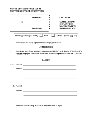 Complaint for Employment Discrimination