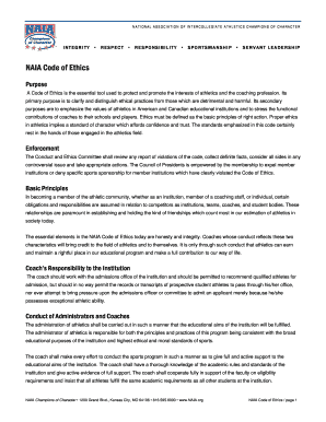 NAIA Code of Ethics