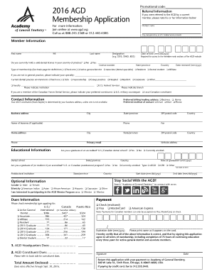 AGD Membership Application