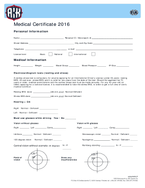 AKK-Motorsport Medical Certificate
