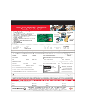 Manulife Bank Platinum Plus Credit Card Application