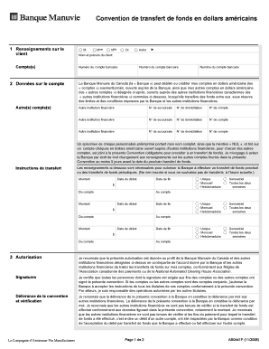 Convention de transfert de fonds