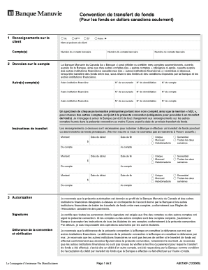 Convention de transfert de fonds