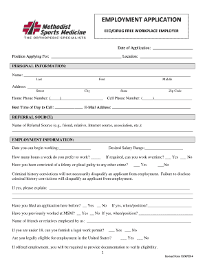 Employment Application Form