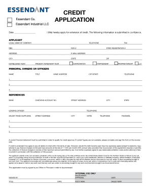 Credit Application Form