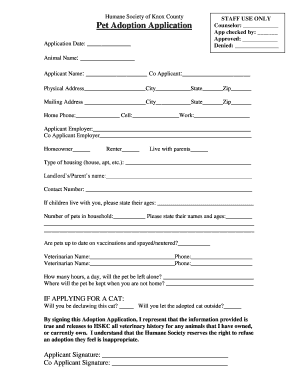Pet Adoption Application