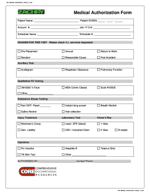 Medical Authorization Form