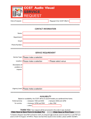 Service Request Form