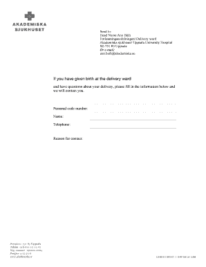 Delivery Ward Contact Form
