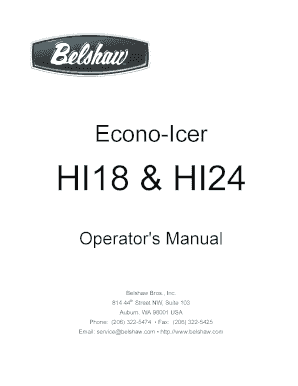 Econo-Icer Operator's Manual
