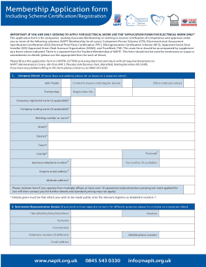 NAPIT Membership Application Form