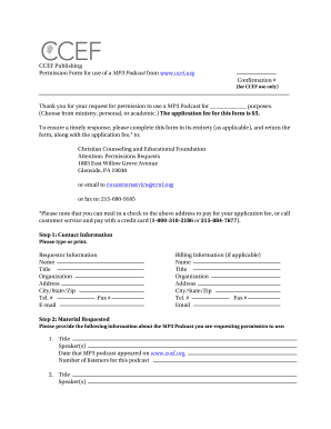 CCEF Podcast Permission Form