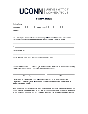 FERPA Release Form