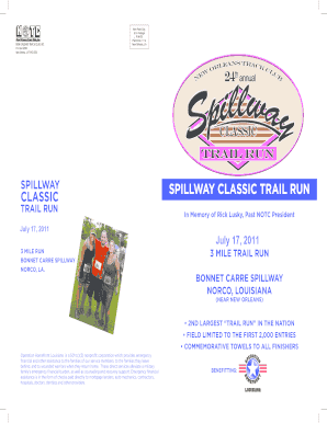 Spillway Classic Trail Run Registration Form