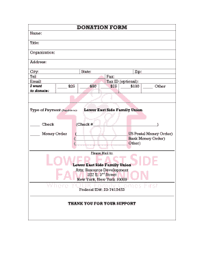 Donation Form
