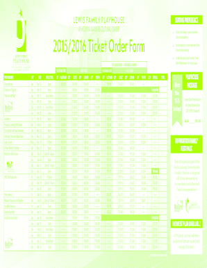 Lewis Family Playhouse Ticket Order Form