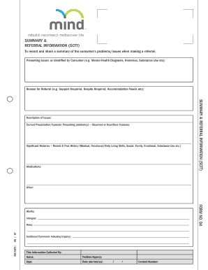 Summary and Referral Information Form