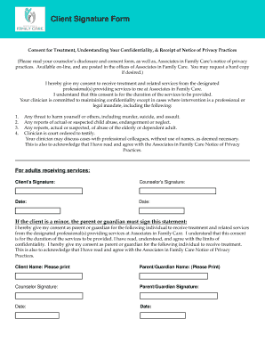 Consent for Treatment and Privacy Practices
