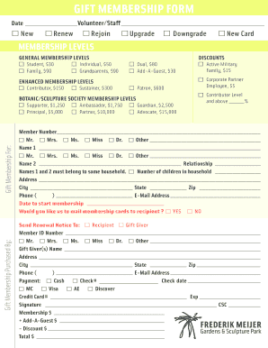 Gift Membership Form