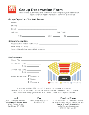 Group Reservation Form