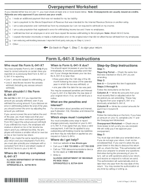 Illinois Overpayment Worksheet