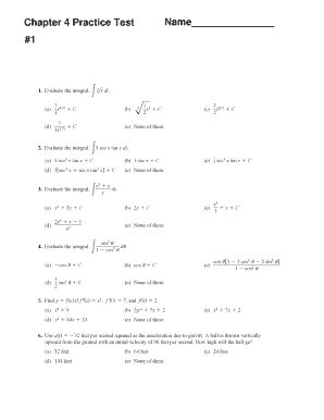 Chapter 4 Practice Test