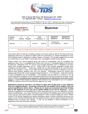 Myanmar Tourist Visa Application