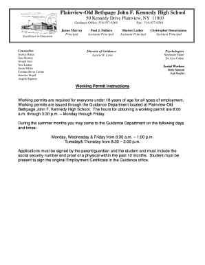 New York Employment Certificate Application