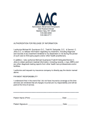 Authorization for Release of Information