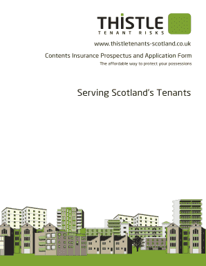 Scotland Tenant Contents Insurance Application Form
