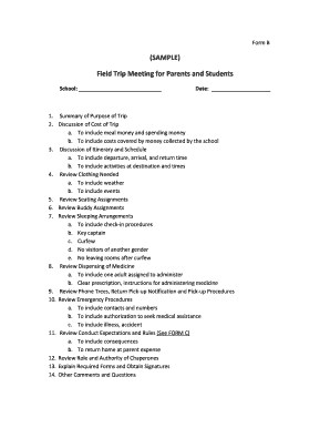 SAMPLE Field Trip Meeting for Parents and Students - mitchell k12 ga