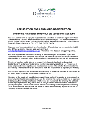 Landlord Registration Application