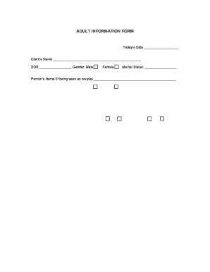 Adult Information Form
