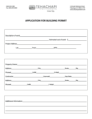 California Building Permit Application