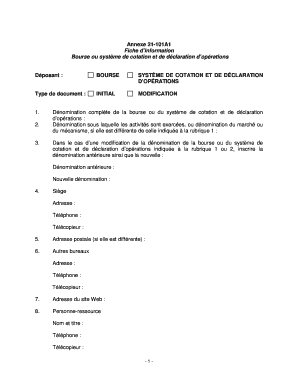 Annexe 21-101A1 Fiche dinformation Bourse ou systme de - ccmr-ocrmc