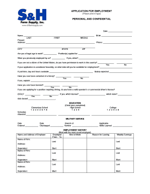 Employment Application Form