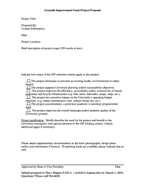 Grounds Improvement Fund Project Proposal
