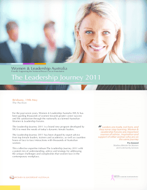 The Leadership Journey 2011 Registration Form