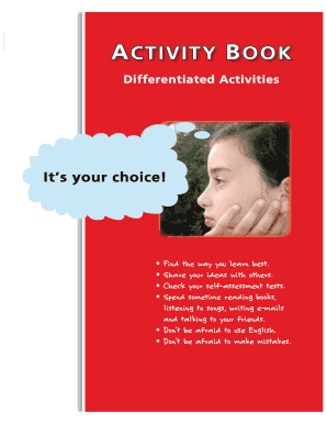 Activity Book Worksheet