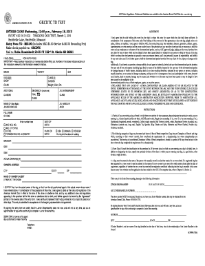 AKC Tracking Dog Test Entry Form