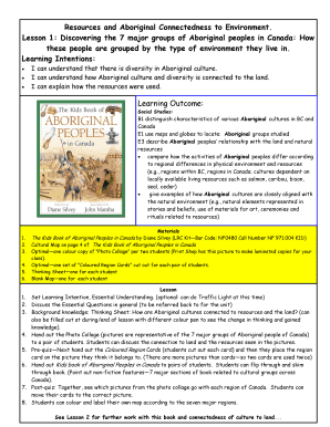 Aboriginal Cultures and Environment Lesson Plan