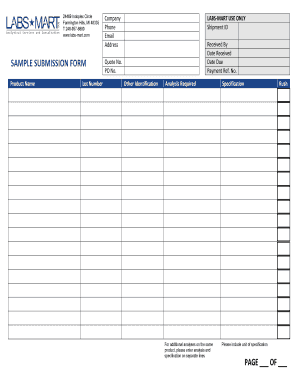 Sample Submission Form